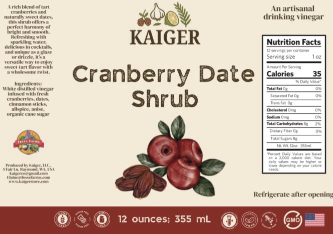 Cranberry Date Shrub