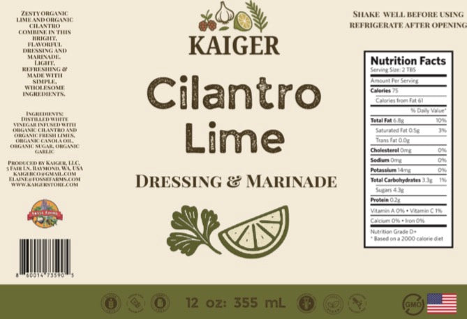 Cilantro Lime Dressing & Marinade