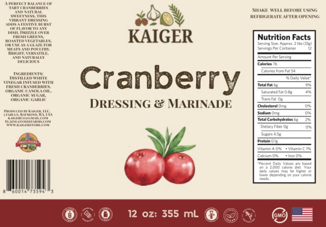 Cranberry Dressing & Marinade
