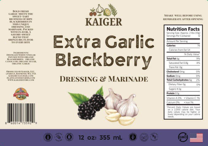 Extra Garlic Blackberry Dressing & Marinade