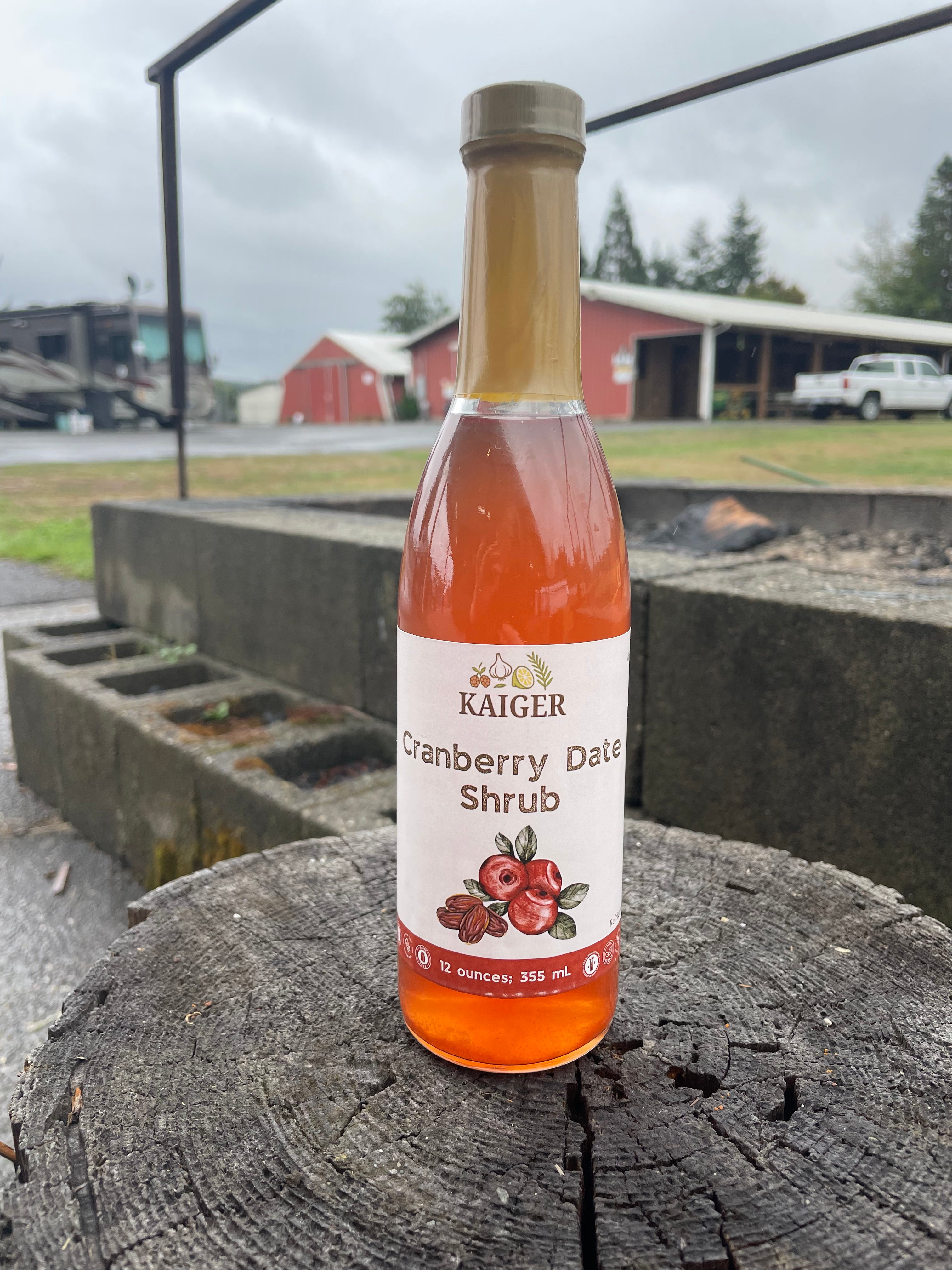 Cranberry Date Spiced Shrub